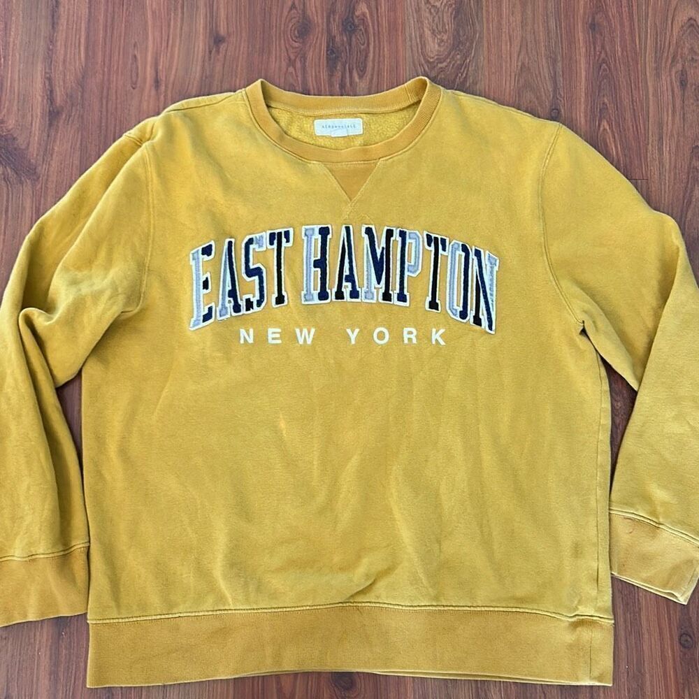 Aeropostale East Hampton New York gold mustard sweatshirt size XL